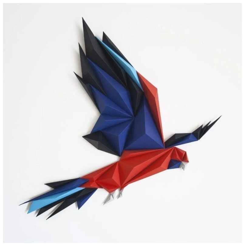 Идея для подарка: 3D конструктор оригами набор для сборки полигональной фигуры "Попугай"
