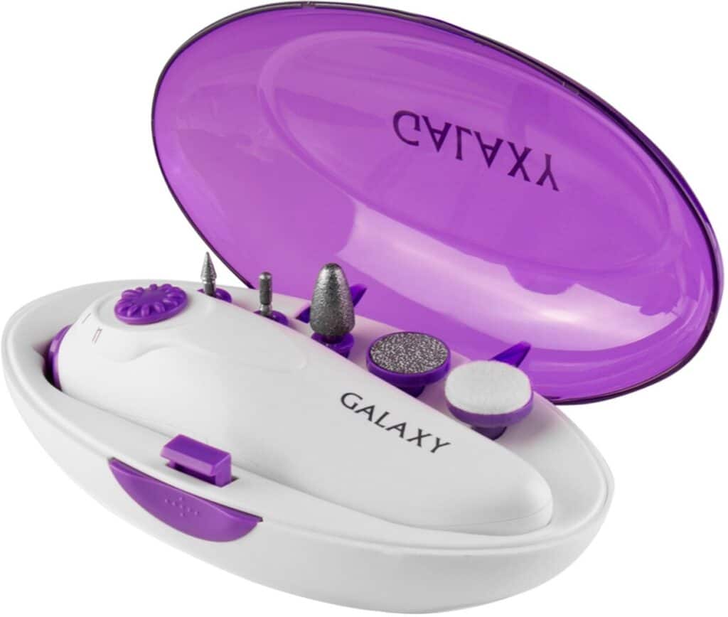 Идея для подарка: Аппарат для маникюра и педикюра GALAXY LINE GL4912, белый/фиолетовый