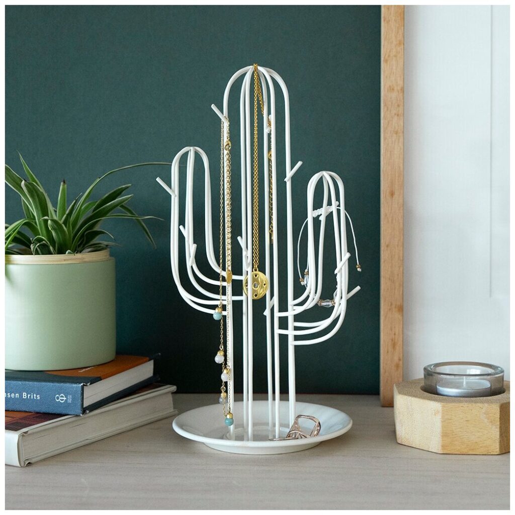 Идея для подарка: Balvi Подставка для украшений Cactus белая