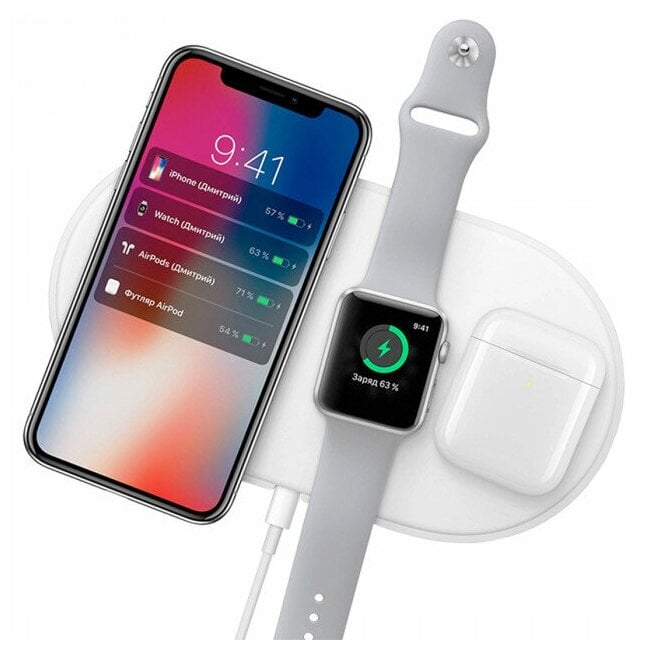 Идея для подарка: Беспроводная зарядка, беспроводная зарядка для iphone, беспроводная зарядка для телефона, наушников, часов, 3 в 1 с технологией QI для техники Apple