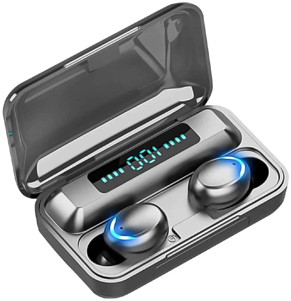 Идея для подарка: Беспроводные наушники вкладыши для телефона, Bluetooth наушники для iPhone, Android, наушники с беспроводным зарядным кейсом powerbank