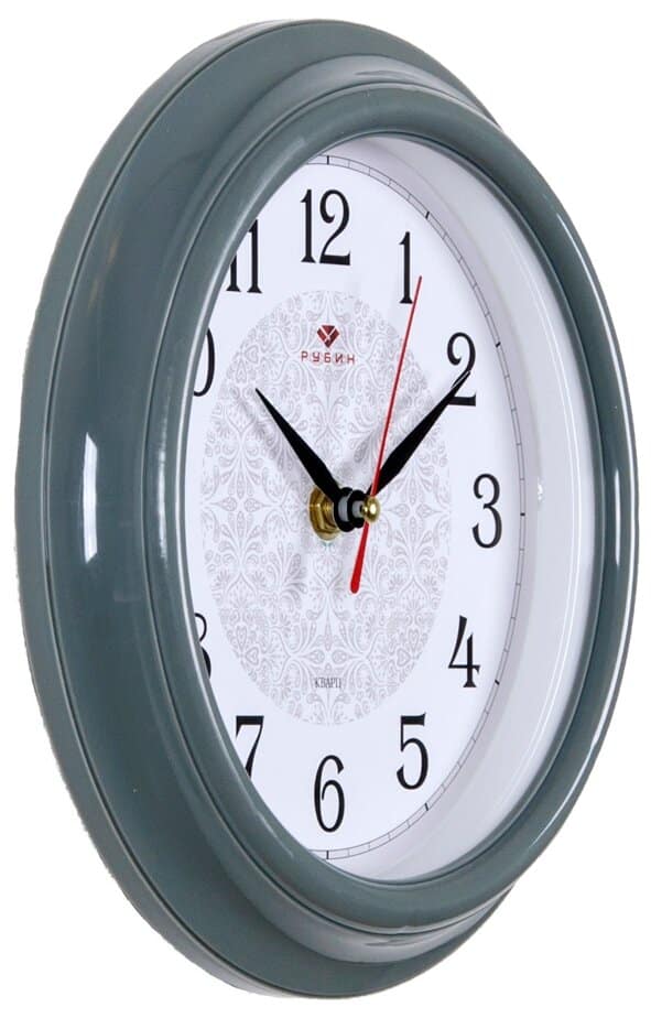Идея для подарка: Часы настенные кварцевые Рубин Классика 2121-308 серый