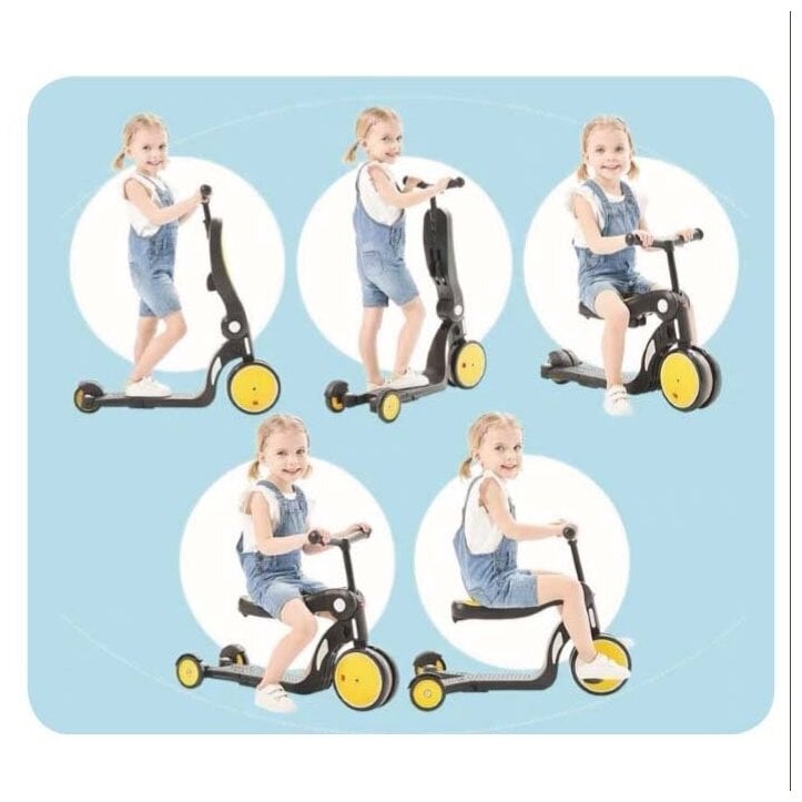 Идея для подарка: Детский 3-колесный самокат-беговел Pituso HD-200, голубой