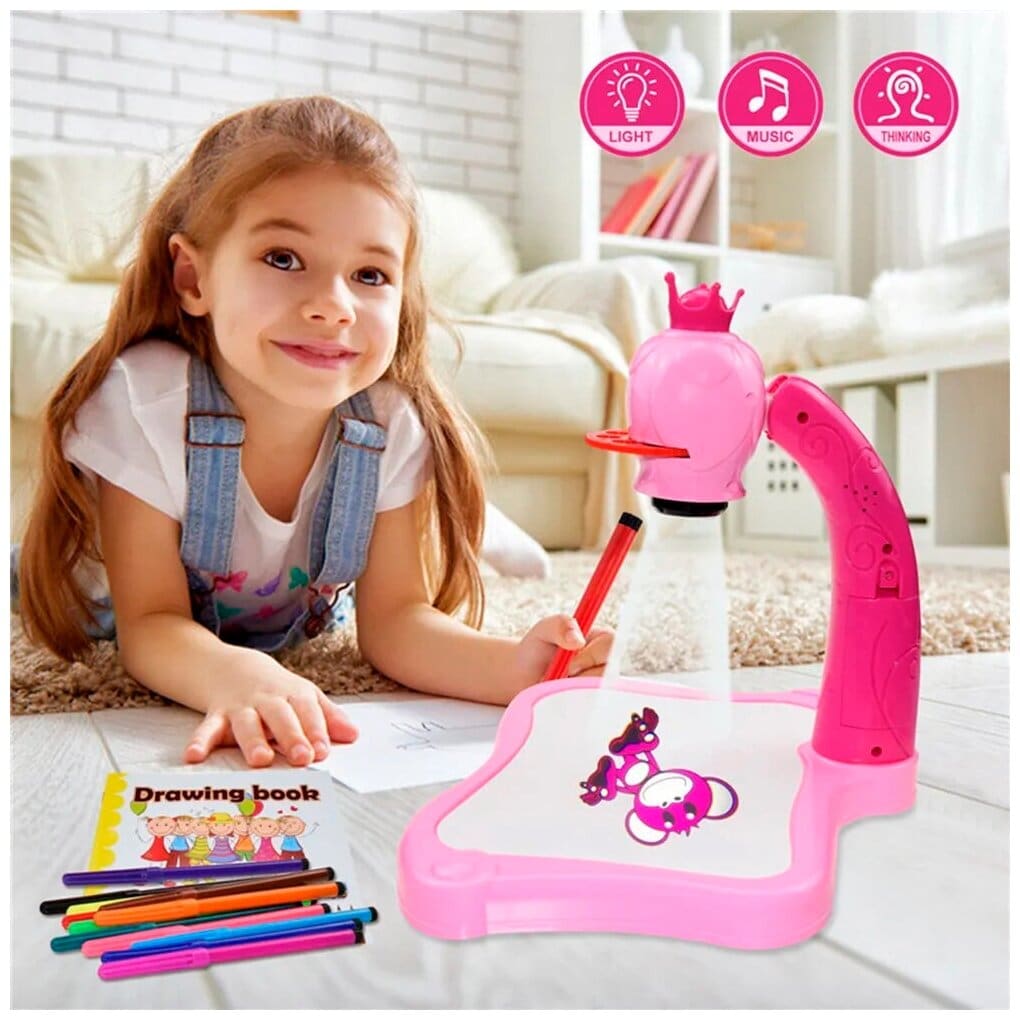 Идея для подарка: Детский проектор для рисования со столиком / Игрушечный стол / Стол детский световой