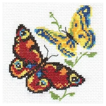 Идея для подарка девочке: Алиса Набор для вышивания Бабочки-красавицы 10 х 11 см (0-050)