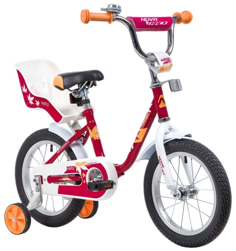 Идея для подарка девочке: Детский велосипед Novatrack Maple 14 (2019) красный 9" (требует финальной сборки)