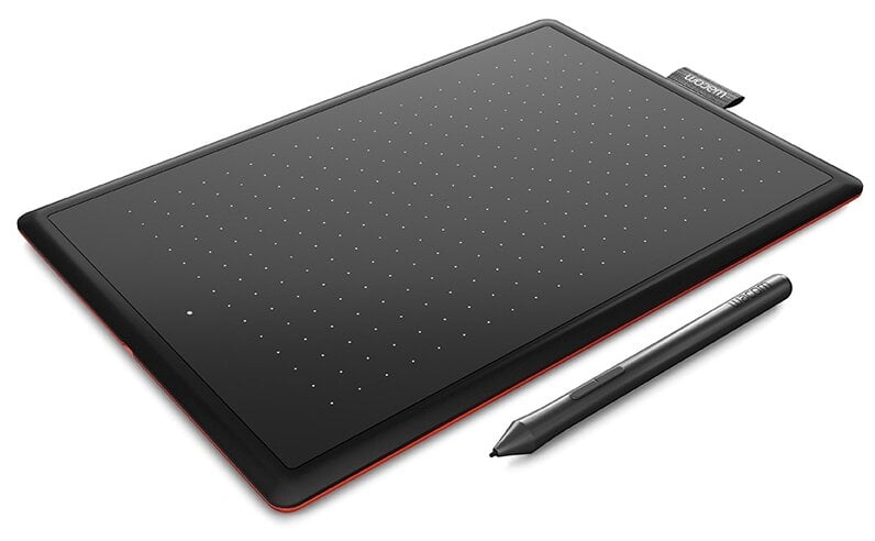 Идея для подарка девочке: Графический планшет WACOM One Small (CTL-472-N) черный/красный