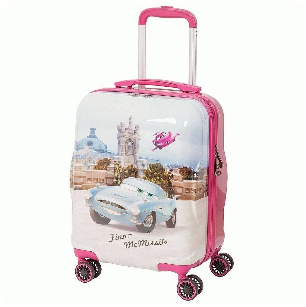 Идея для подарка девочке: Идея подарка: Детский чемодан SunVoyage Elit поликарбонат Тачки Маквин для девочек на 4 колесах 47х32х22 см.
