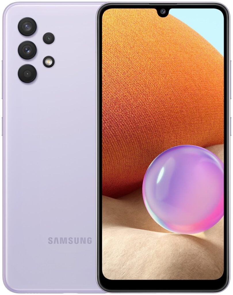 Идея для подарка девочке: Мобильный телефон Samsung Galaxy A32 6/128GB lavender (лаванда)