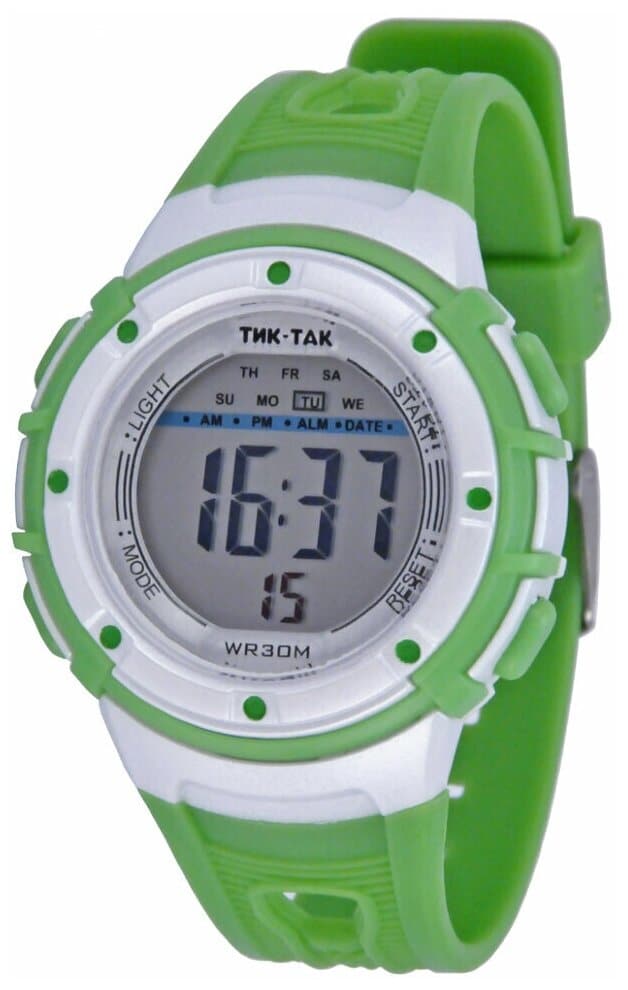 Идея для подарка девочке: Наручные электронные часы (Тик-Так Н451 зелёные)