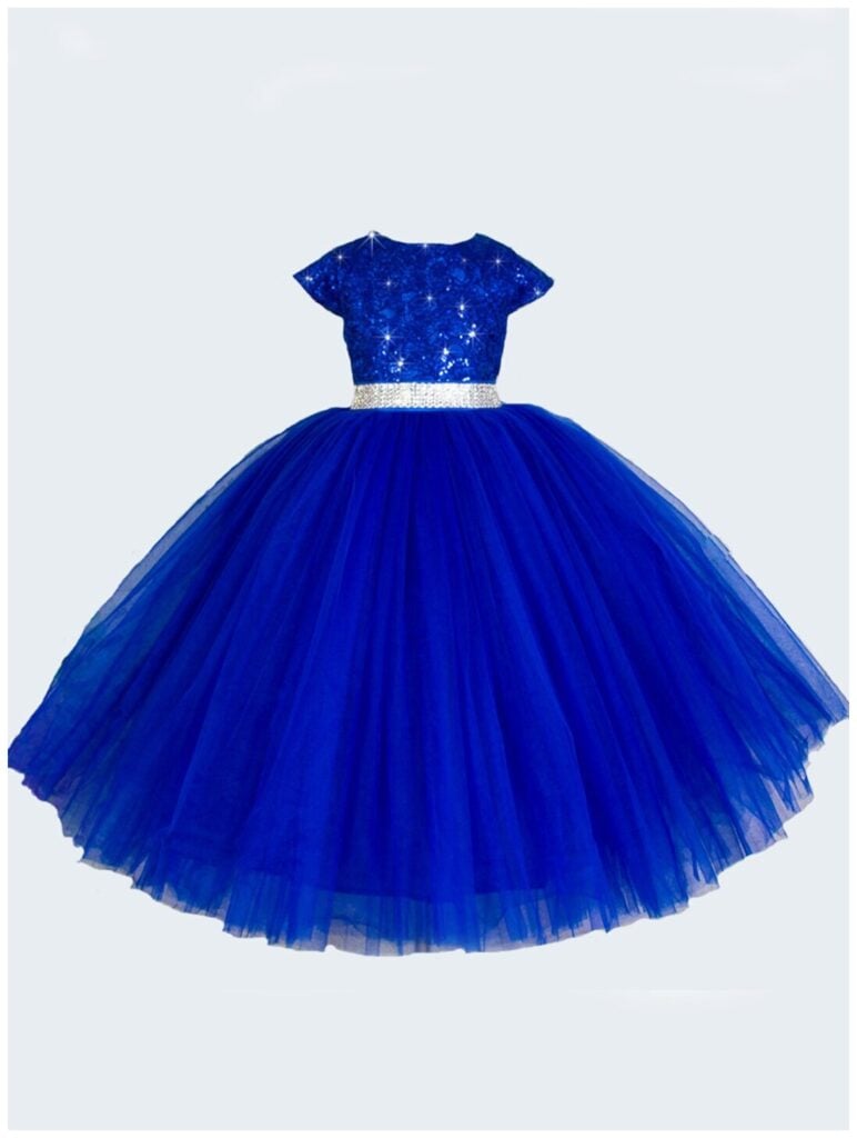 Идея для подарка девочке: Нарядное платье для девочки Кассандра Синий 128-134