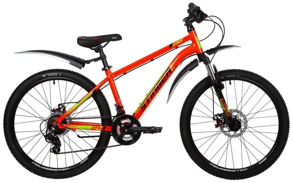 Идея для подарка девочке: Подростковый горный (MTB) велосипед Stinger Element Evo 24 (2022) оранжевый 12" (требует финальной сборки)