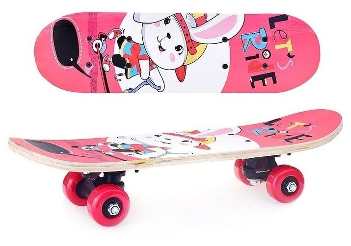Идея для подарка девочке: Скейтборд детский 43x13 см, колеса PVC, розовый