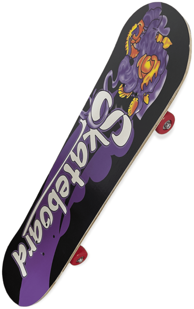 Идея для подарка девочке: Скейтборд подростковый деревянный 78*20 см металлическая подвеска / пенни борд / лонгборд / skateboard / скейт, круизер фиолетовый