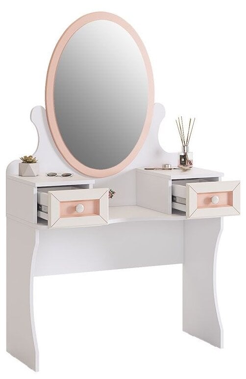 Идея для подарка девочке: Столик туалетный MEBELSON Алиса, ДхШ: 87 х 40 см, белый/крем