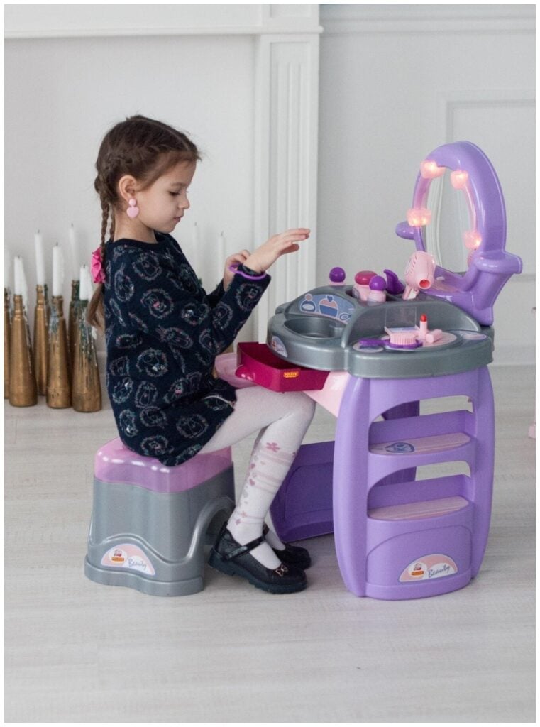 Идея для подарка девочке: Туалетный столик Полесье Диана №4, 43146, фиолетовый
