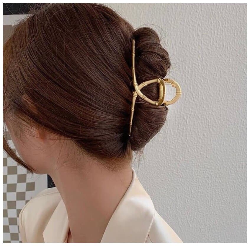 Идея для подарка девочке: Заколка для волос Заколка-краб для волос, золотая