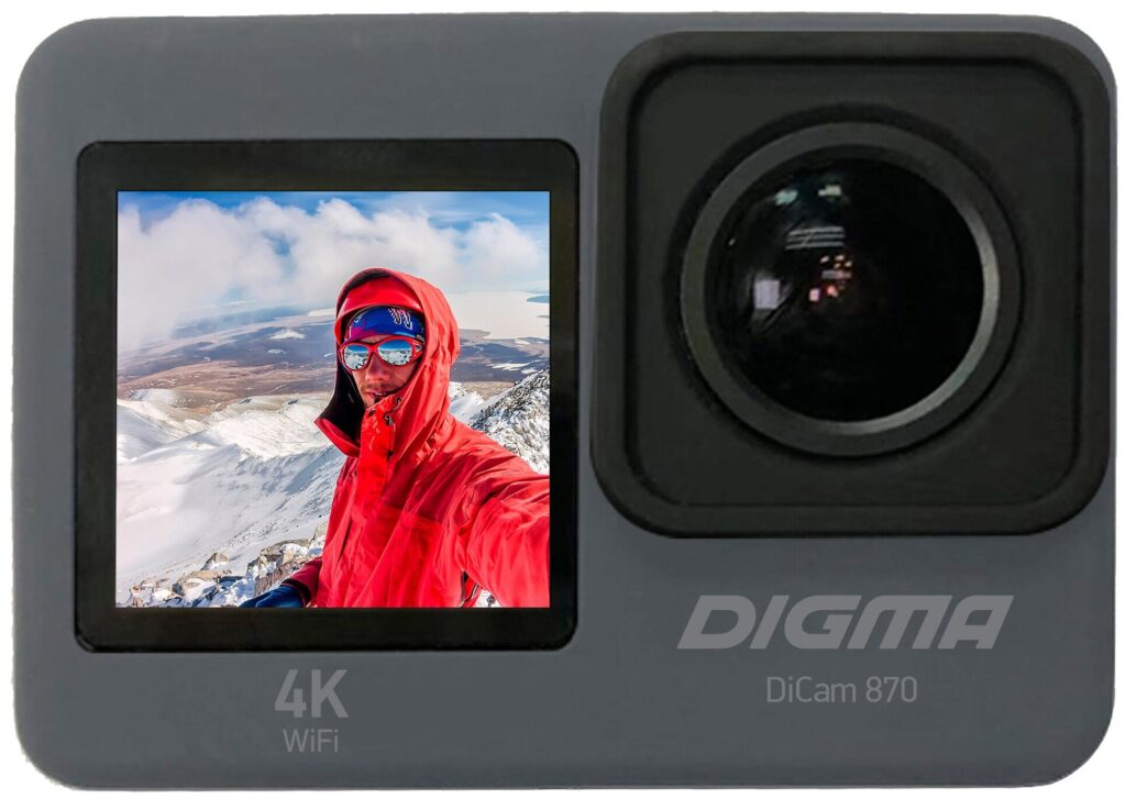 Идея для подарка: Экшн-камера Digma DiCam 870 (серый)