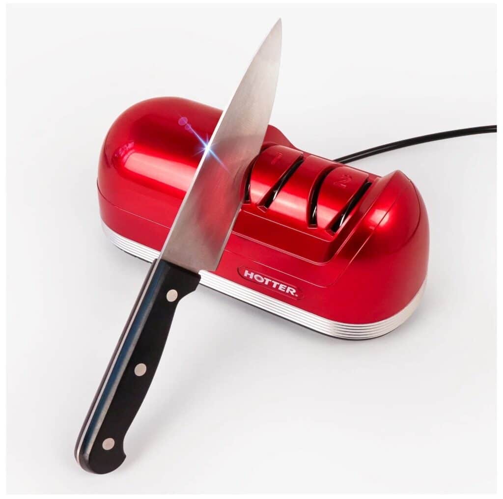 Идея для подарка: Электрическая точилка для ножей Hotter HX-28D-7, красный