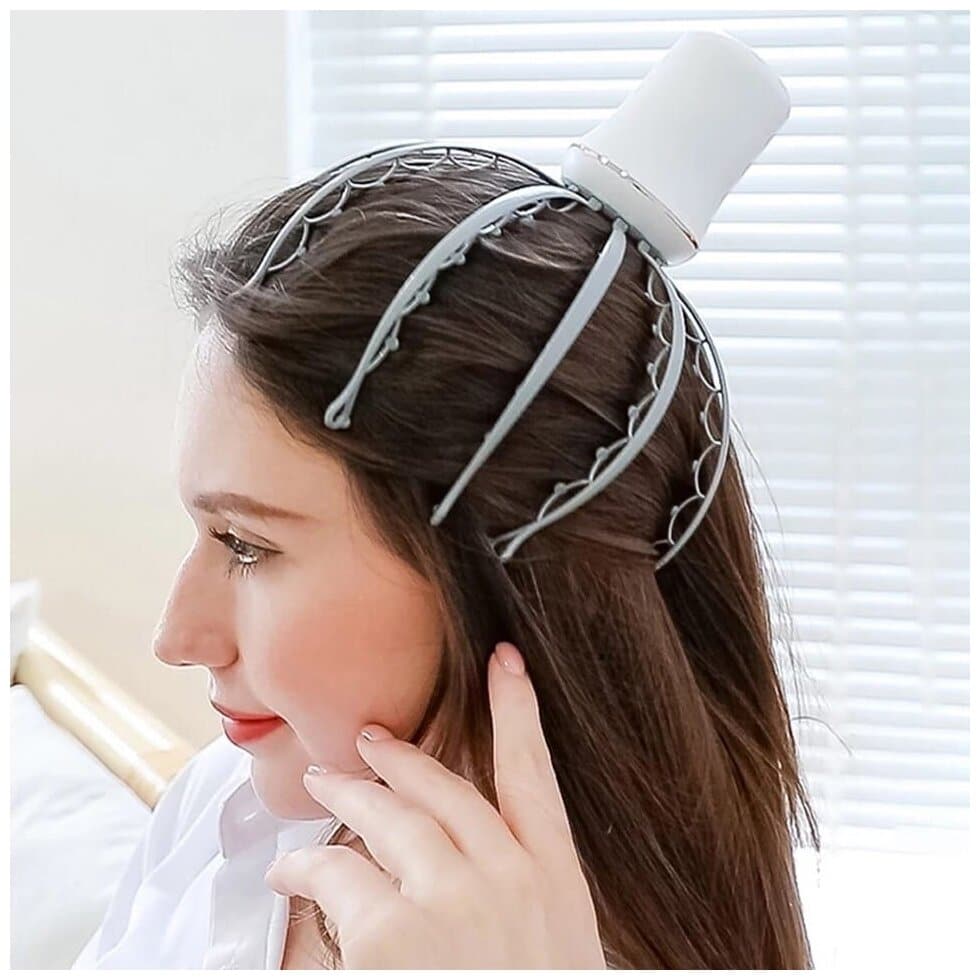 Идея для подарка: Электрический беспроводной массажер для головы, массажер для головы, "Антистресс", чесалка для головы