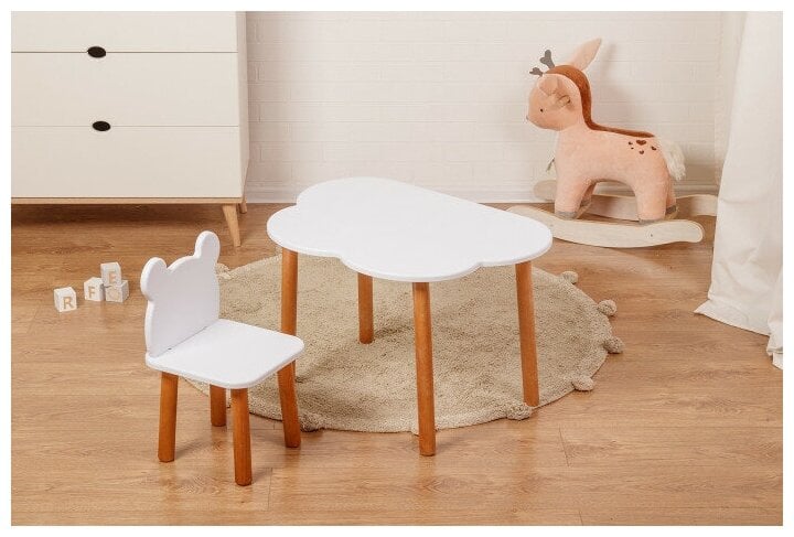 Идея для подарка: Forest kids Набор детской мебели (стол и стул) Cloud and Bear Белый