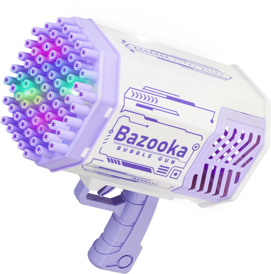 Идея для подарка: Генератор мыльных пузырей Solmax детский пистолет фиолетовый