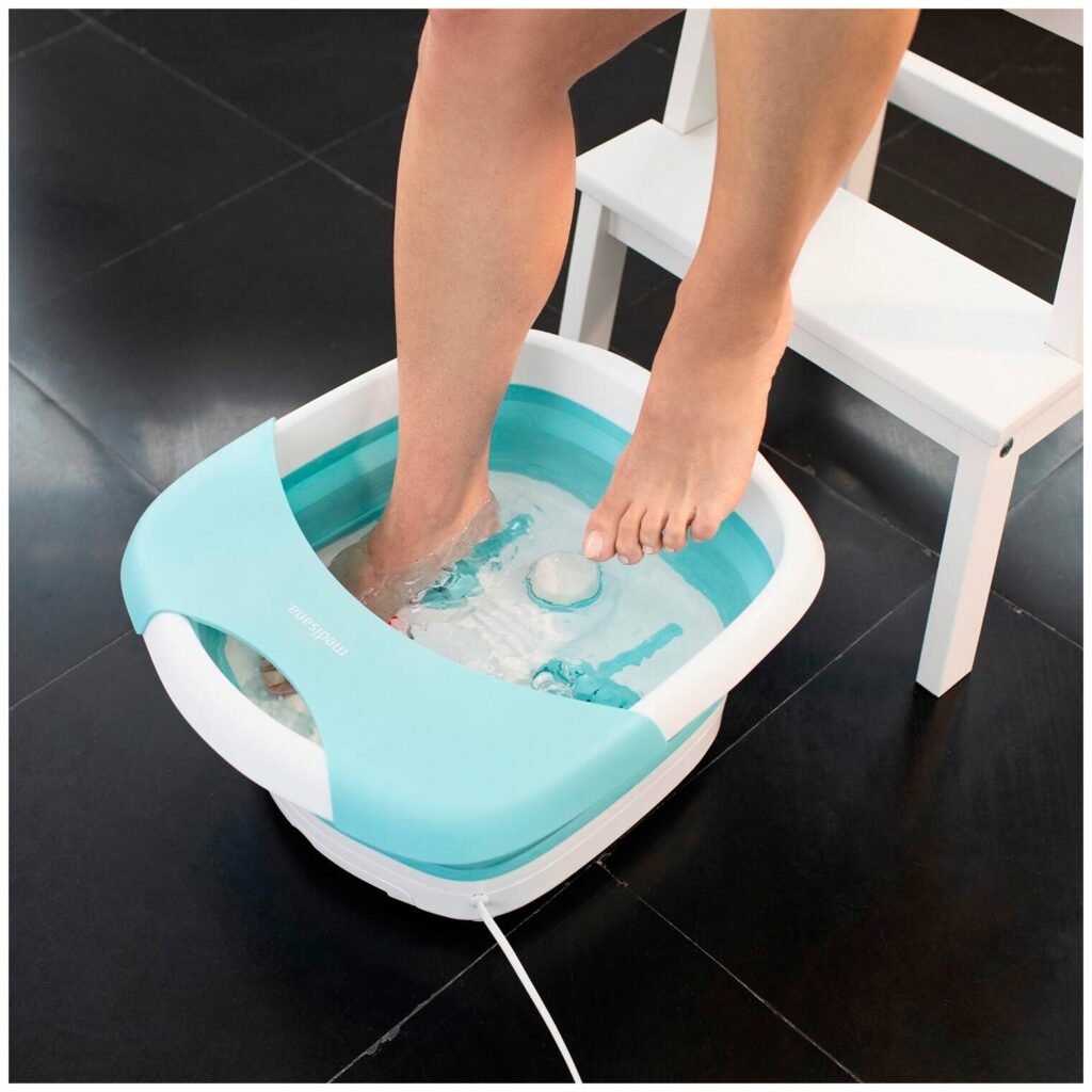 Идея для подарка: Гидромассажная ванночка для ног с установкой температуры воды, Valben, 8 массажных роликов