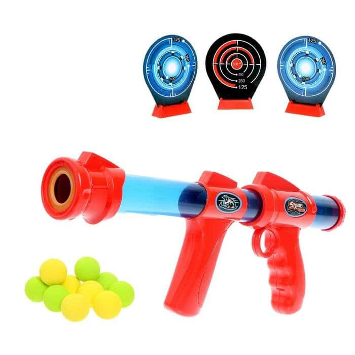 Идея для подарка: Игрушка детская Автомат "Special Tactical for night"/Пневматика/Помповый/Лазерный прицел/56,5 см./500 пулек в комплекте.