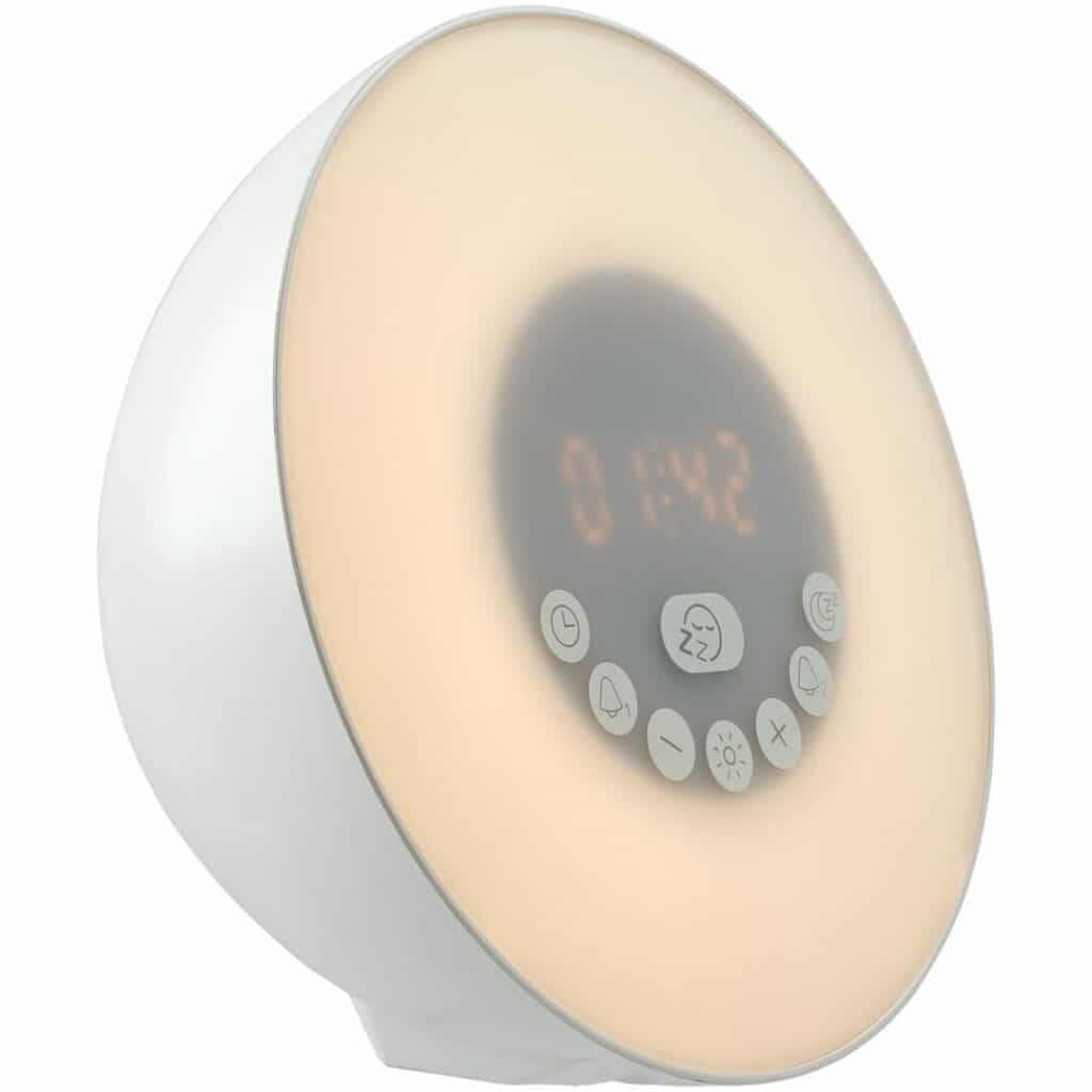 Идея для подарка: Колонка умная с подсветкой с часами P10 Mini-HiFi динамик Speaker Smart светильник с будильником , акустика портативная белая