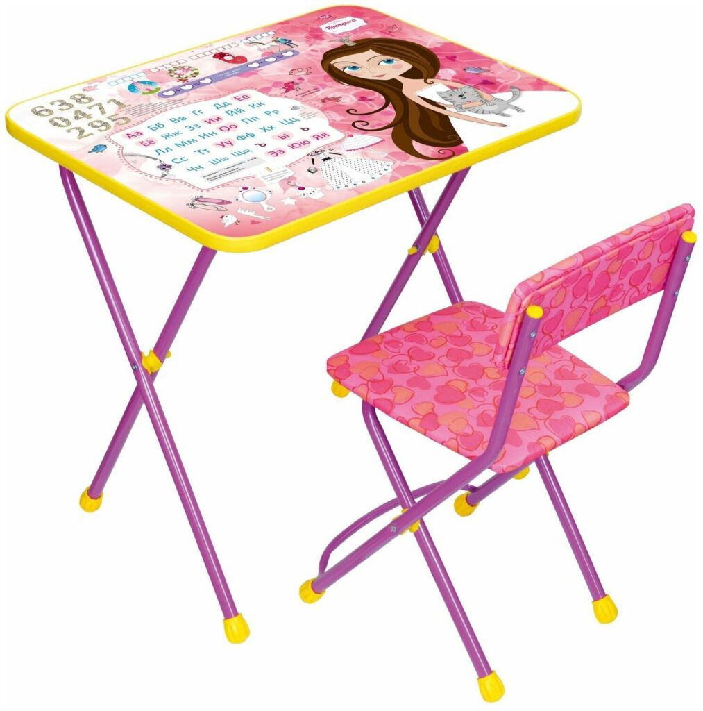 Идея для подарка: Комплект Nika стол стул Маленькая принцесса (КП2/17) 600x45 см розовый/фиолетовый