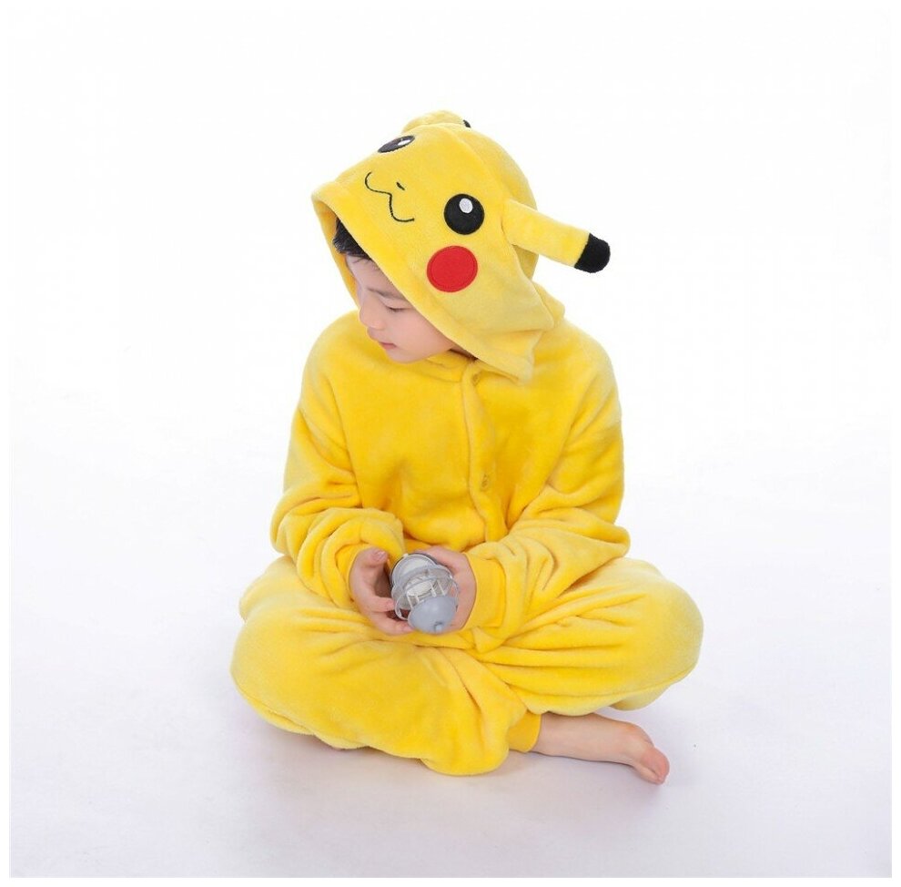 Идея для подарка: Костюм-пижама Кигуруми (Kigurumi) для детей Пикачу (размер 120, рост 115-125)