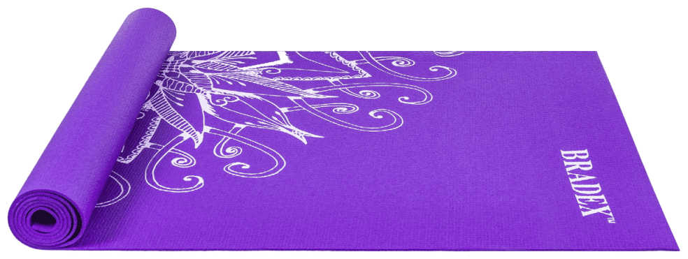 Идея для подарка: Коврик для йоги BRADEX SF 0405, 173х61х0.4 см фиолетовый рисунок