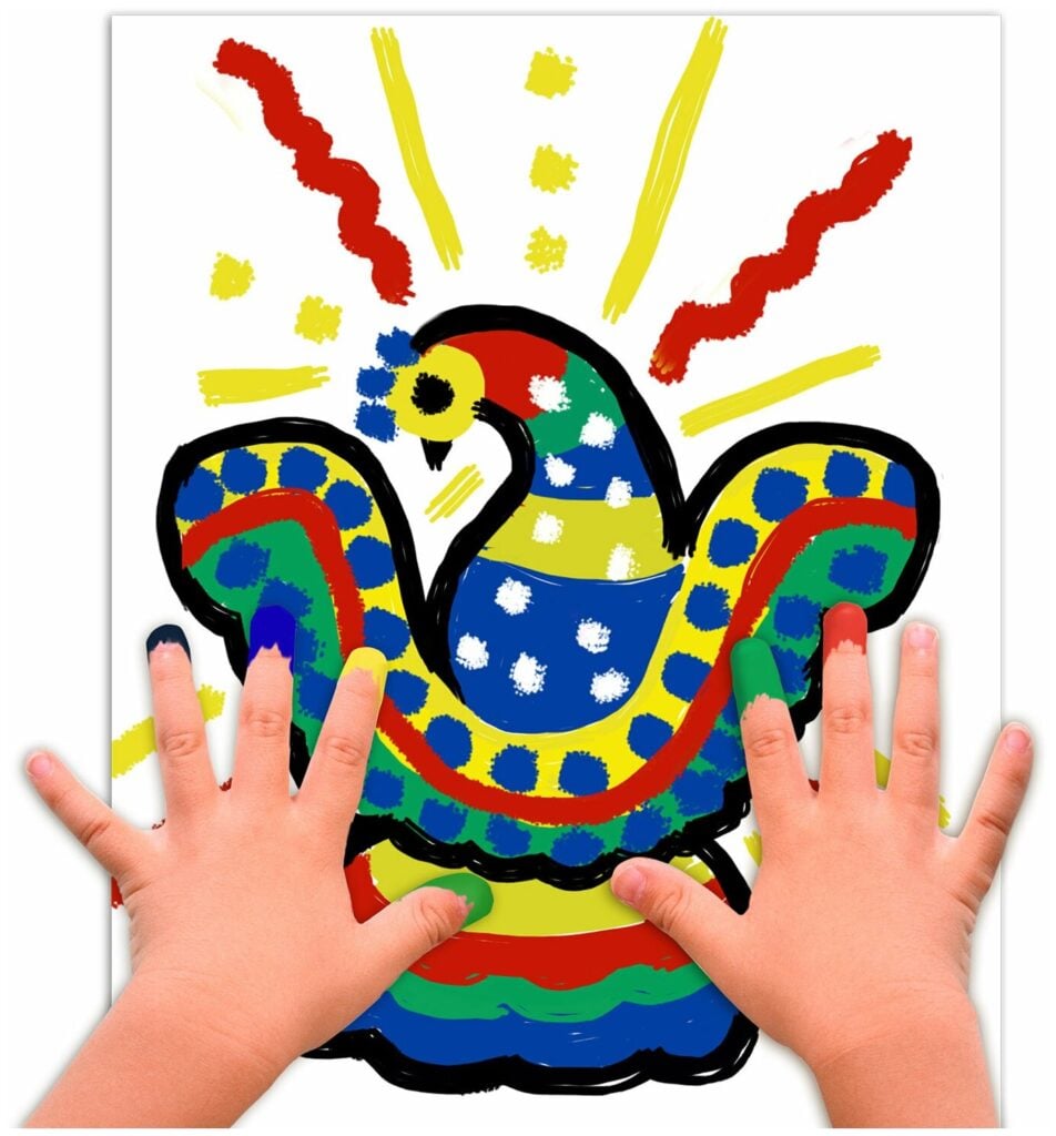 Идея для подарка: Краски пальчиковые для малышей от 1 года, 4 цвета по 40мл, BRAUBERG KIDS, 192278