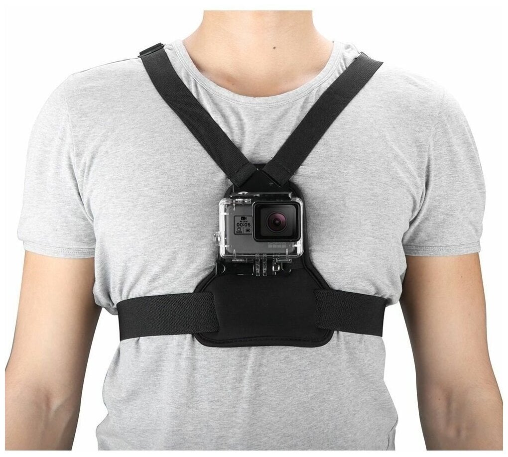 Идея для подарка: Крепеж на грудь улучшенный Kingma для GoPro, DJI, SJCAM, Insta360 и других экшн-камер