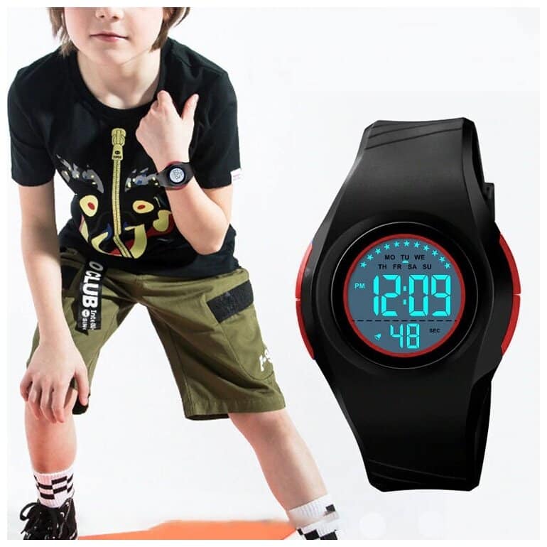 Идея для подарка мальчику: Часы детские SKMEI 1556 - Черные/Красные