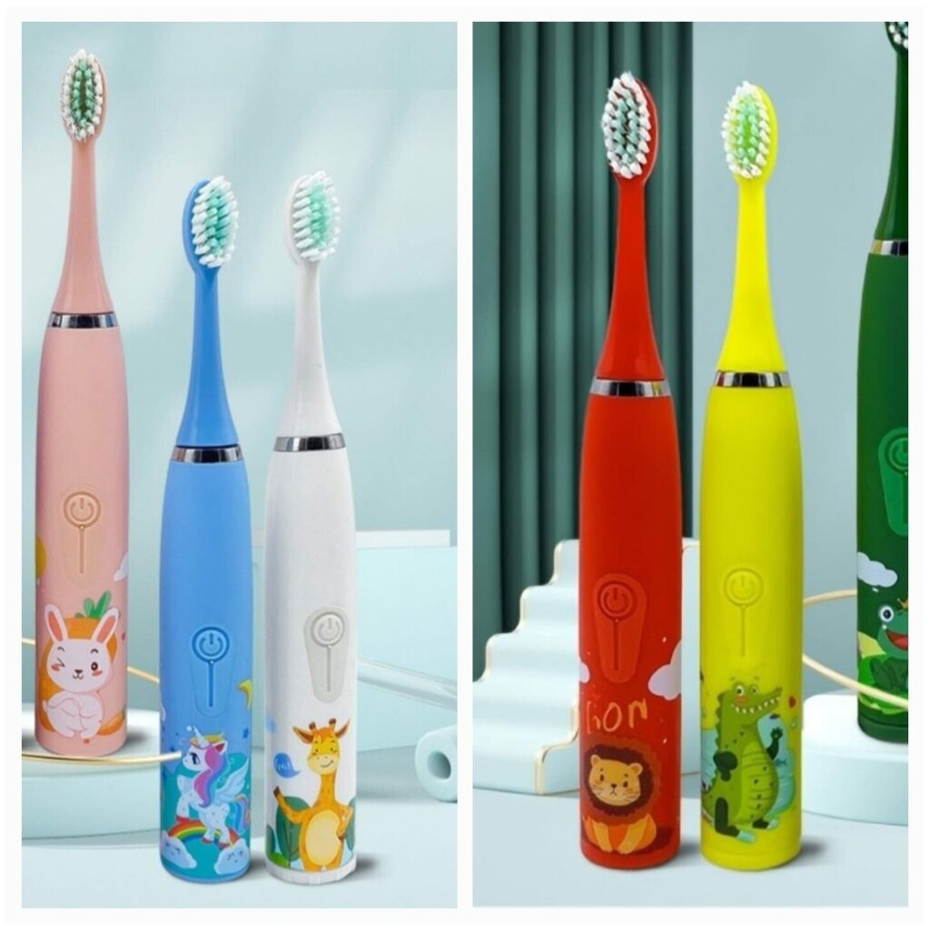 Идея для подарка мальчику: Электрическая зубная щетка / Детская электрическая зубная щетка / Зубная щетка / Детская зубная щетка / Детская электрическая щетка / Белая