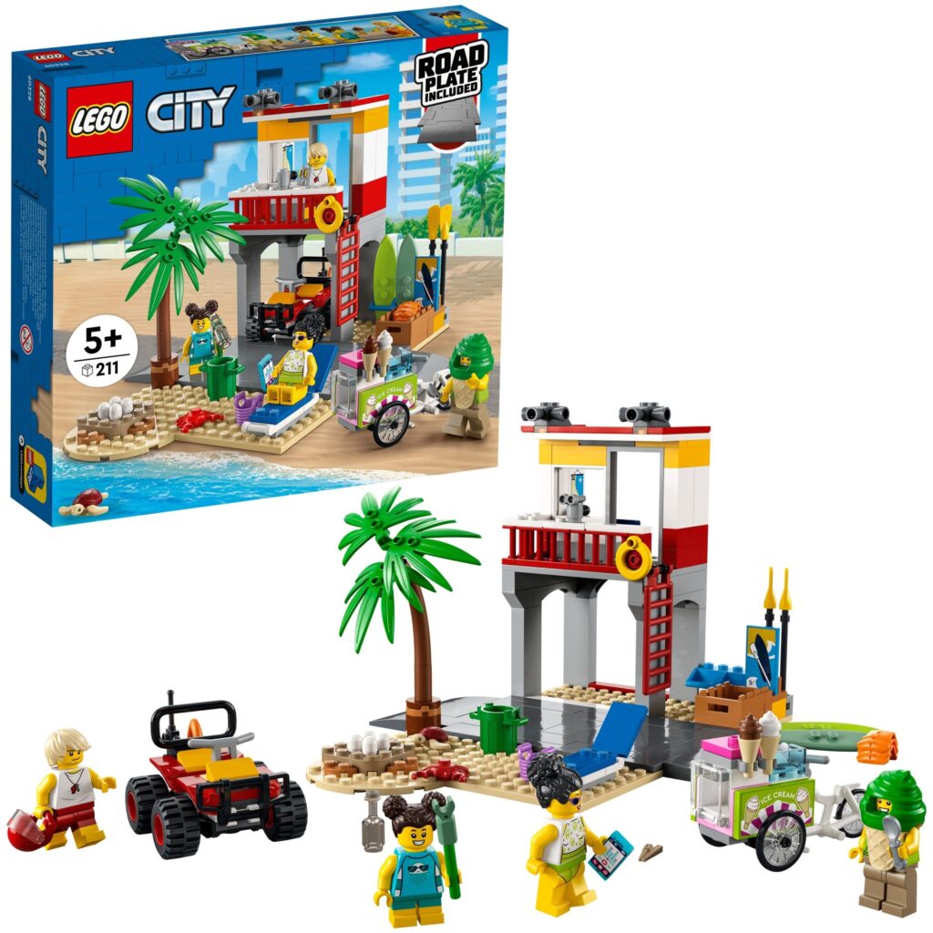 Идея для подарка мальчику: Конструктор LEGO City Community 60328 Пост спасателей на пляже