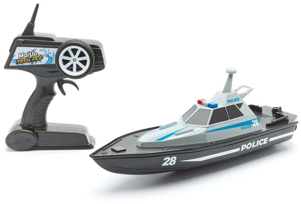 Идея для подарка мальчику: Maisto Катер на радиоуправлении Speed Boat Police, 2.4 GHz