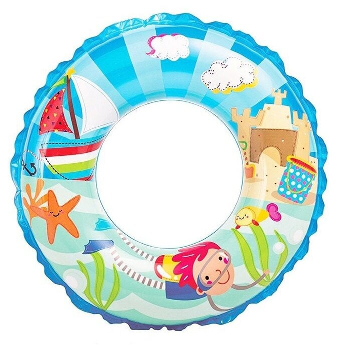 Идея для подарка мальчику: Надувной круг Intex Прозрачное кольцо 59242, в ассортименте