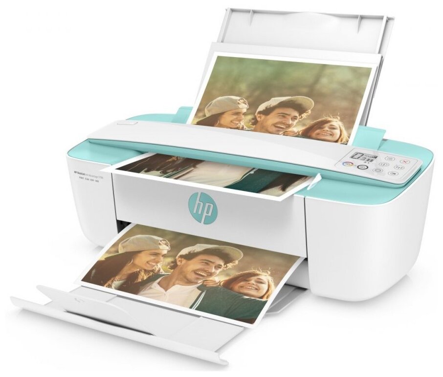 Идея для подарка: МФУ струйное HP DeskJet Ink Advantage 3789, цветн., A4, белый/голубой