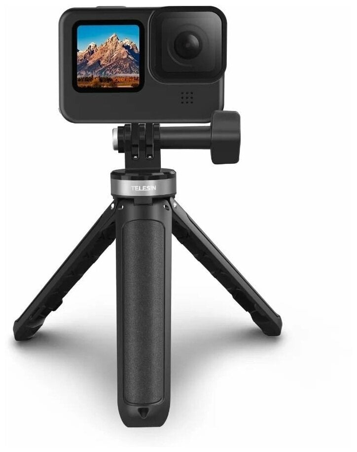Идея для подарка: Мини монопод-штатив Telesin Shorty (13-26 см) для GoPro, DJI, SJCAM, Insta360 и других экшн-камер