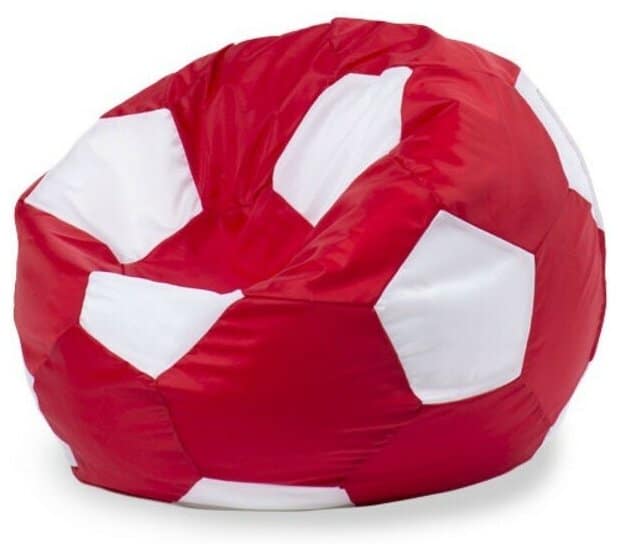Идея для подарка: Мир Пуффов Кресло-мешок «Мяч» Красно-белый XXL