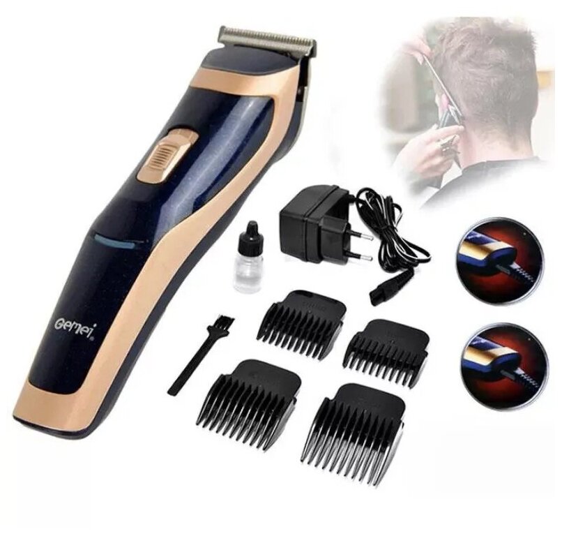 Идея для подарка мужчине: Машинка для стрижки волос GM-6005 / Электробритва для бороды и усов мужская / Барбершоп в домашних условиях / Для парикмахера
