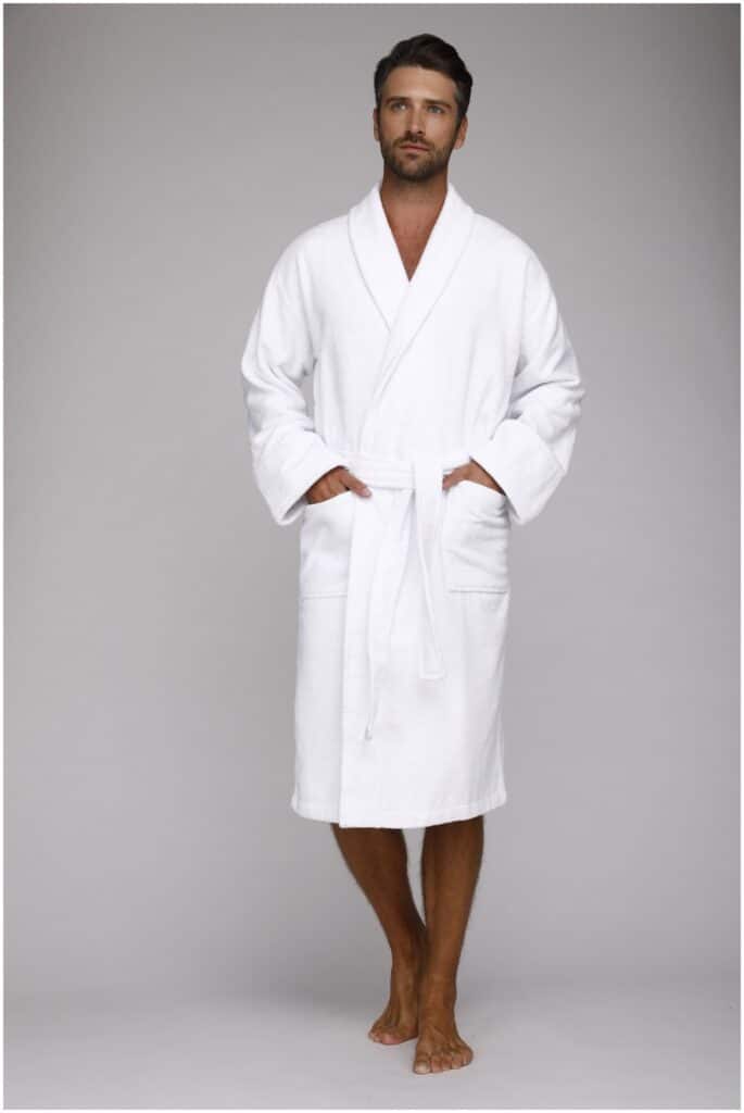 Идея для подарка: Мужской банный халат Arctic White (Е 363) размер 2XL (58-60), белый