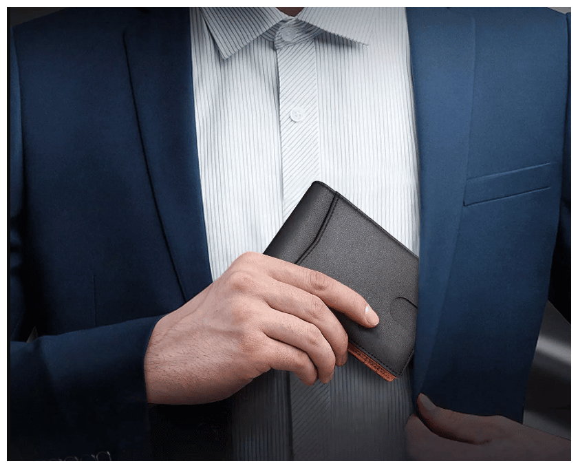 Идея для подарка: Мужской кошелек портмоне картхолдер RFID защита, зажим для денег 7 отделений Kaitag Outdoor