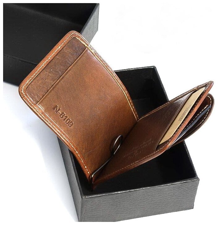 Идея для подарка: Мужской кожаный зажим для денег Dierhoff Д 8109-621/2