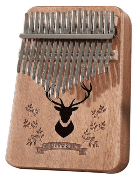 Идея для подарка: Музыкальный инструмент калимба DR SOUND, калимба 17 нот с гравировкой Олень