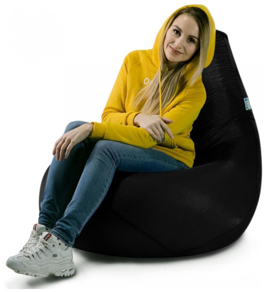 Идея для подарка: MyPuff кресло-мешок Груша, XXXL-стандарт черный оксфорд