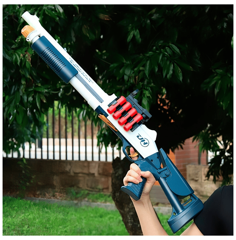 Идея для подарка: Новинка. Игрушечный помповый дробовик с мягкими пулями ShotGun M1014 76 см.