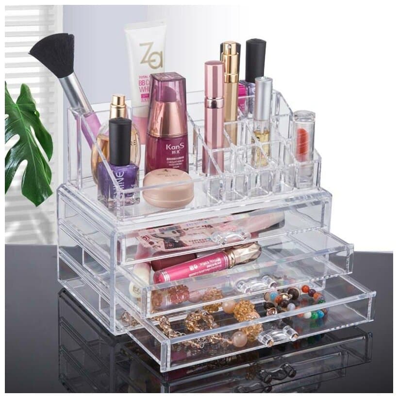 Идея для подарка: Органайзер для косметики Cosmetic Storage Box прозрачный